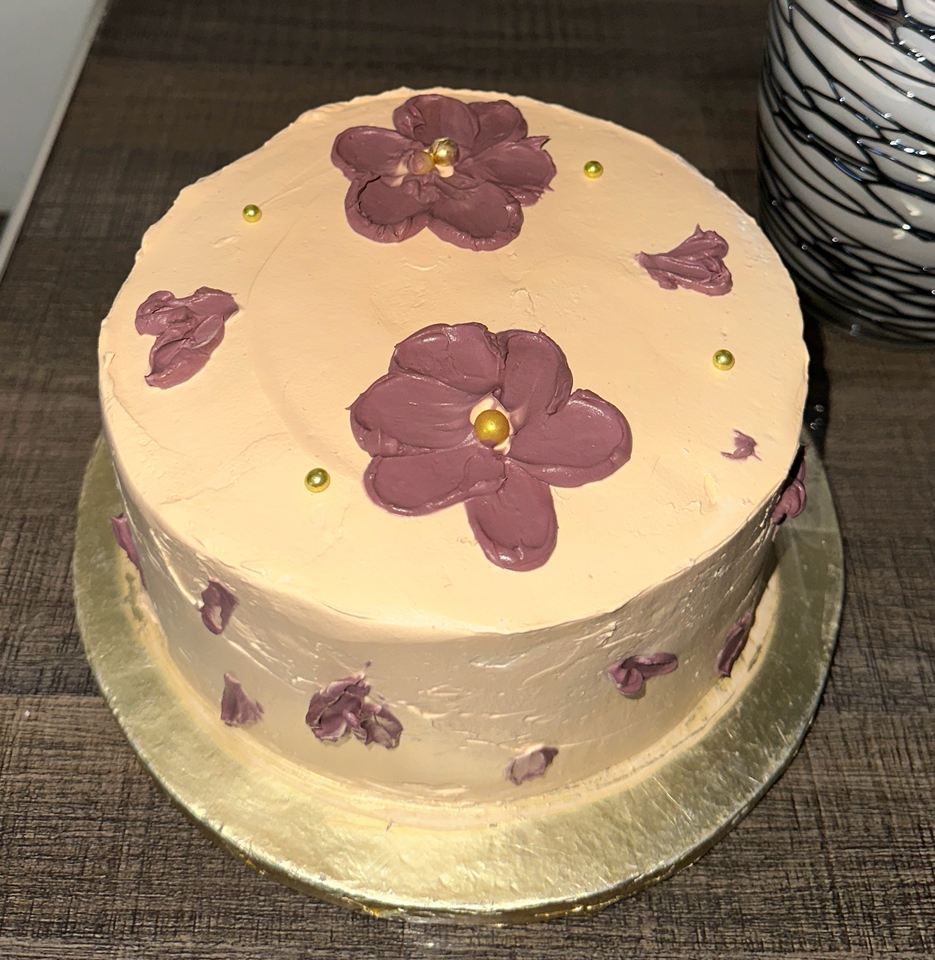 Elegant floral buttercream cake - Delice Bakes Lahore