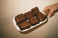 Brownie tray with 6 pieces